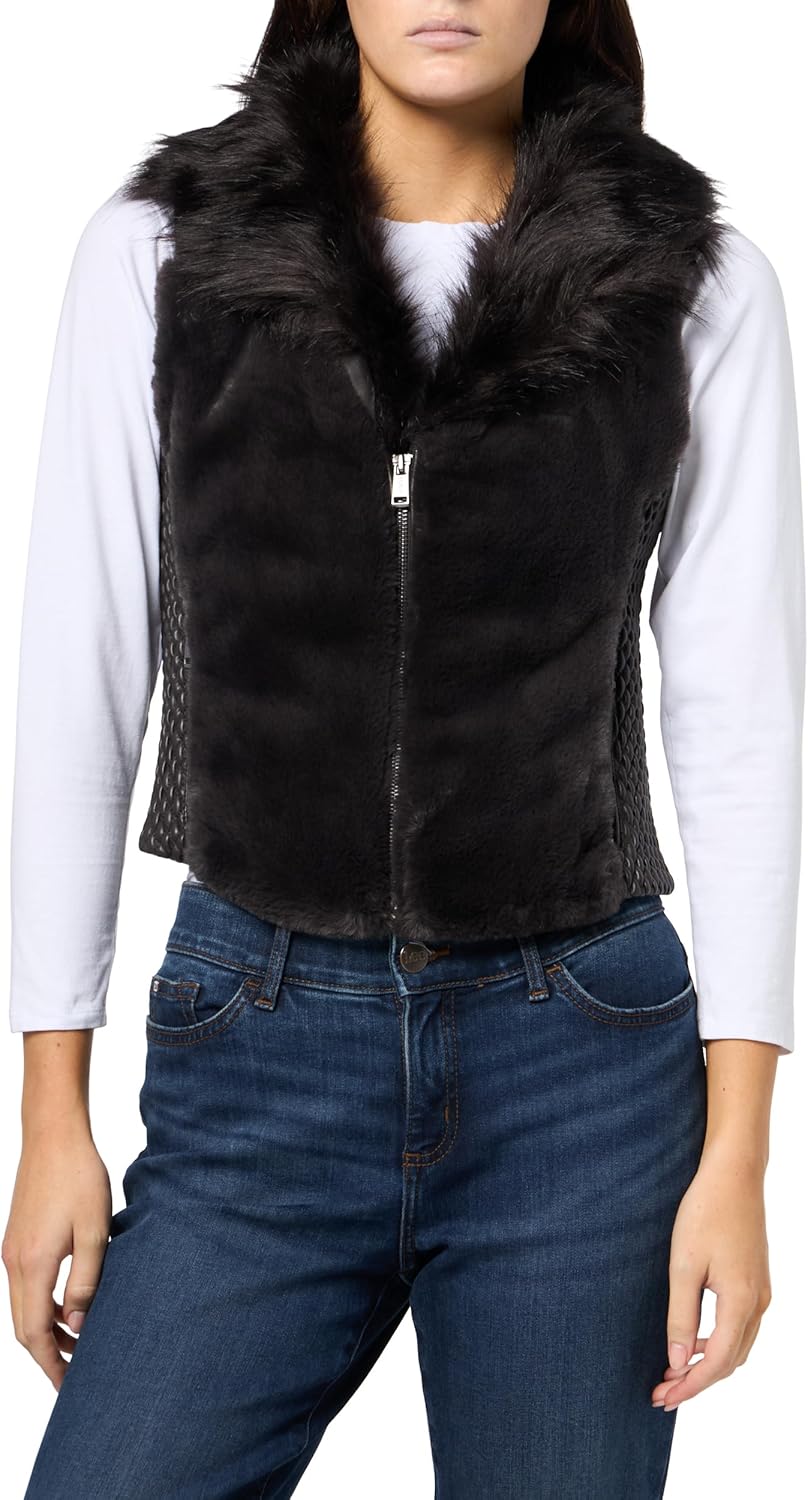 GUESS womens рубашка Amari Faux Fur Vest, Bark Brown Multi
GUESS womens рубашка Amari Faux Fur Vest, Bark Brown Multi