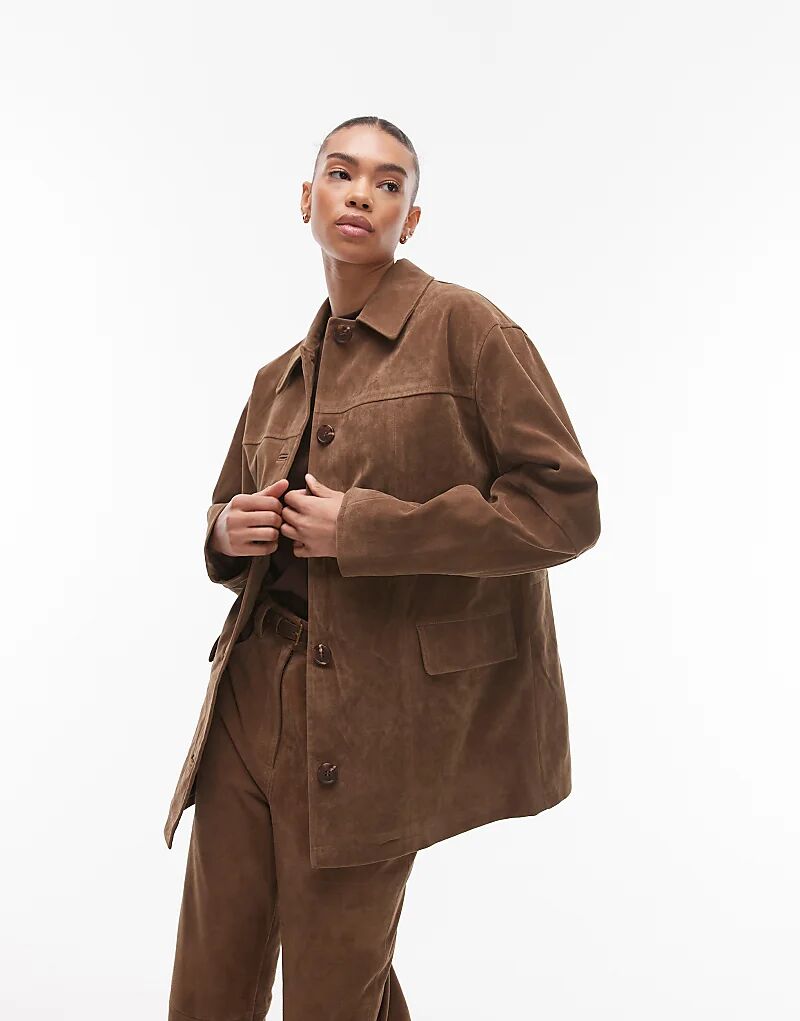 Куртка Topshop средней длины из искусственной замши с высокой фактурой коричневого цвета, Коричневый, Куртка Topshop средней длины из искусственной замши с высокой фактурой коричневого цвета 
Куртка Topshop средней длины из искусственной замши с высокой фактурой коричневого цвета, Коричневый, Куртка Topshop средней длины из искусственной замши с высокой фактурой коричневого цвета