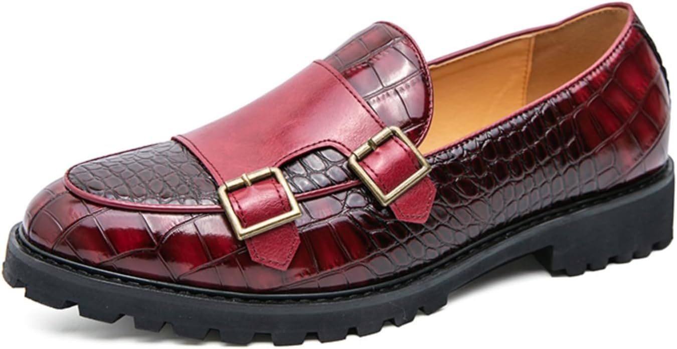 Мужские слипоны из кожи с тиснением под крокодила, туфли на двойной пряжке с противоскользящей подошвой для бизнес-кэжуал, варианты цвета: бордовый/черный Kelibasi
Мужские слипоны из кожи с тиснением под крокодила, туфли на двойной пряжке с противоскользящей подошвой для бизнес-кэжуал, варианты цвета: бордовый/черный Kelibasi