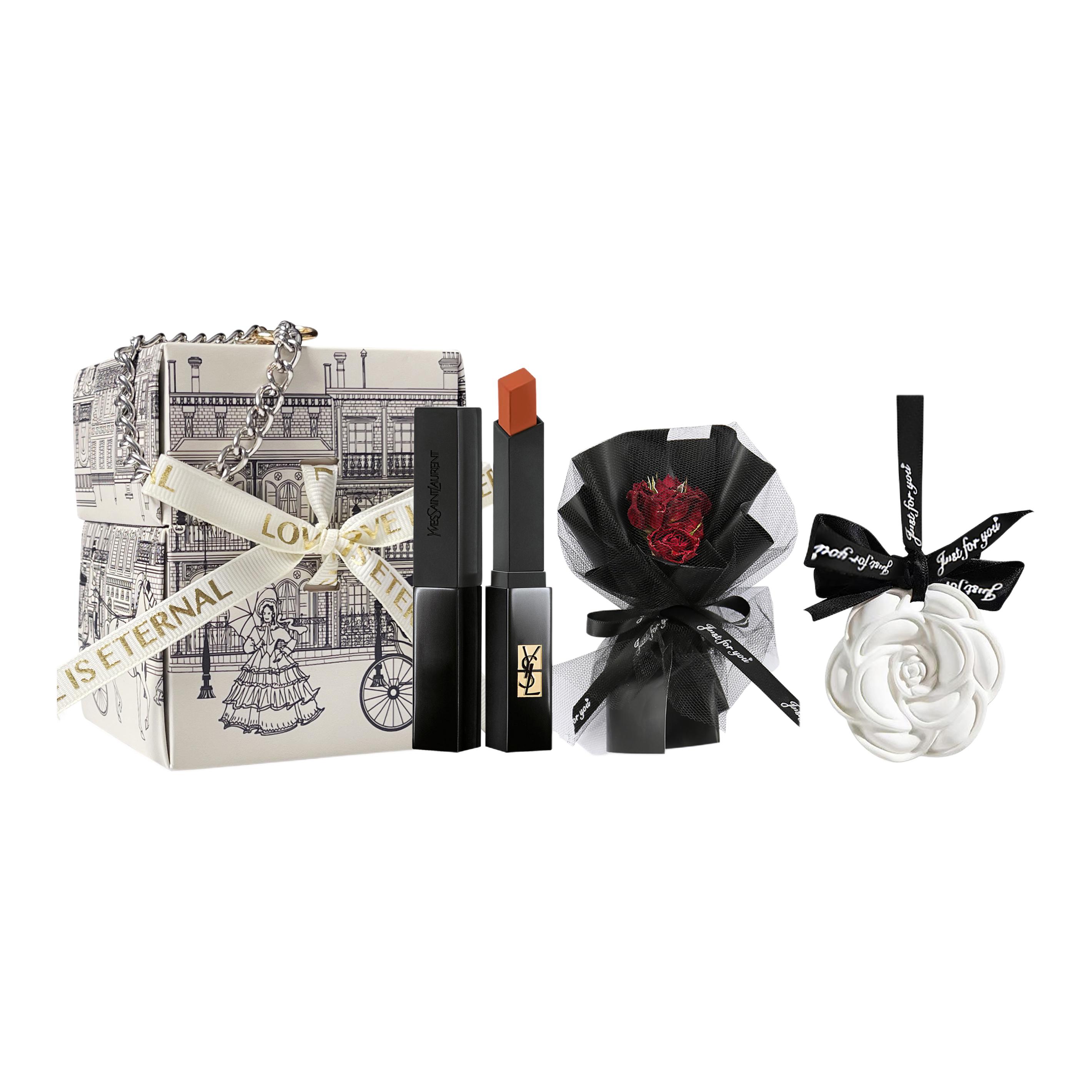 Набор помады little gold bar для женщин SAINT LAURENT, Small черный Stripes #320 Warm Flame коричневый 2g+черный Beauty Bouquet+Camellia Aromatherapy+черный Angel Box
Набор помады little gold bar для женщин SAINT LAURENT, Small черный Stripes #320 Warm Flame коричневый 2g+черный Beauty Bouquet+Camellia Aromatherapy+черный Angel Box