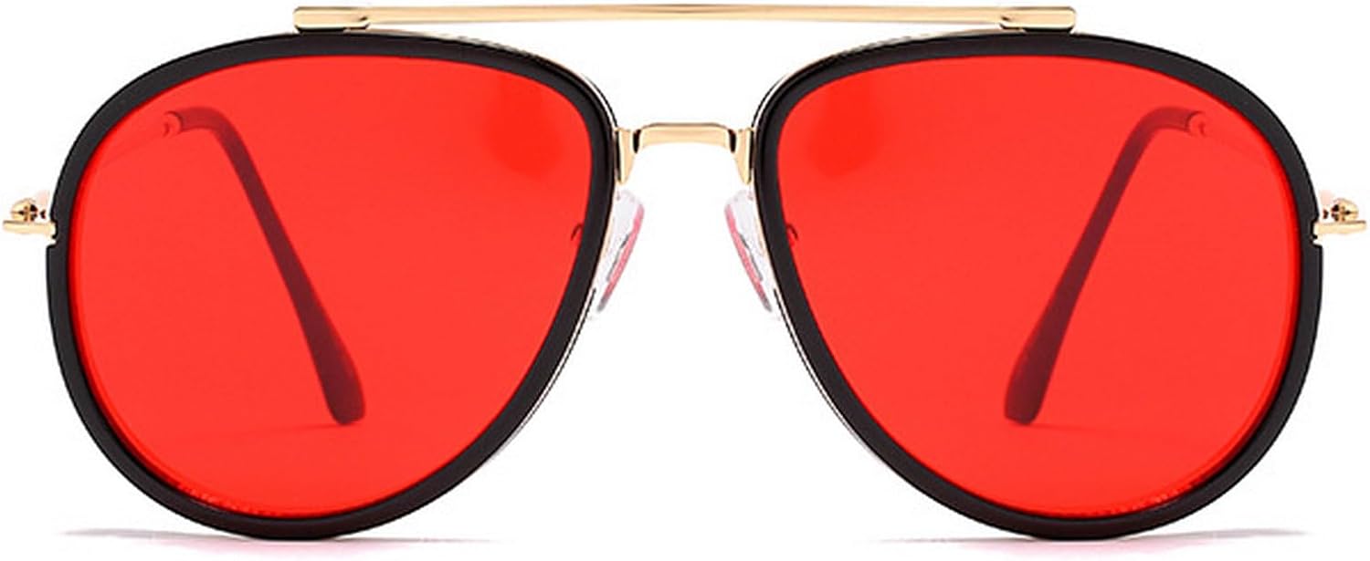 Круглые панк-солнцезащитные очки для мужчин, роскошные очки-пилот для мужчин, винтажная металлическая оправа, женские овальные солнцезащитные очки с защитой от УФ-излучения UV400 mincl, Red
Круглые панк-солнцезащитные очки для мужчин, роскошные очки-пилот для мужчин, винтажная металлическая оправа, женские овальные солнцезащитные очки с защитой от УФ-излучения UV400 mincl, Red