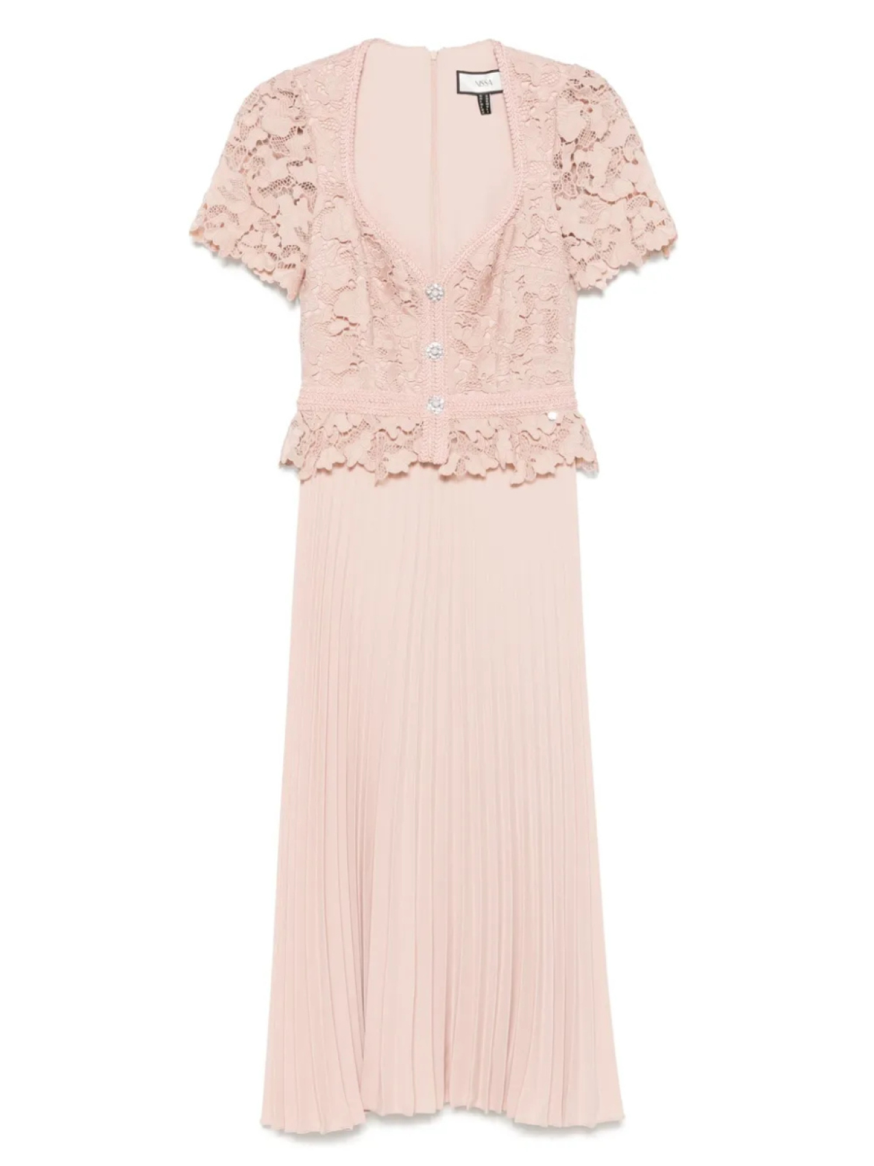 Платье макси с кружевными вставками NISSA, розовый 
Платье макси с кружевными вставками NISSA, розовый