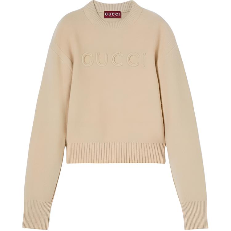 Свитер из шерсти и кашемира с вышивкой Gucci, бежевый
Свитер из шерсти и кашемира с вышивкой Gucci, бежевый