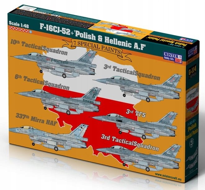 F-16CJ-52 'Истребитель ВВС Польши и Греции, Mistercraft G-114
F-16CJ-52 'Истребитель ВВС Польши и Греции, Mistercraft G-114