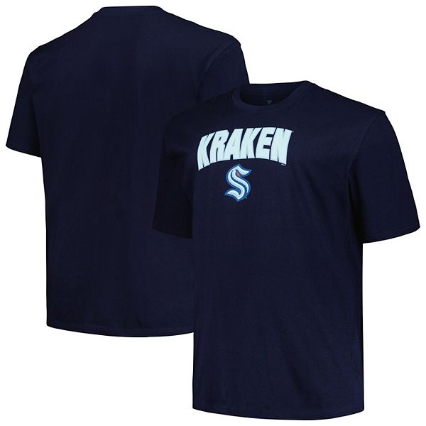 Мужская футболка Seattle Kraken с логотипом в виде арки, цвет navy, размеры Big & Tall Profile
Мужская футболка Seattle Kraken с логотипом в виде арки, цвет navy, размеры Big & Tall Profile