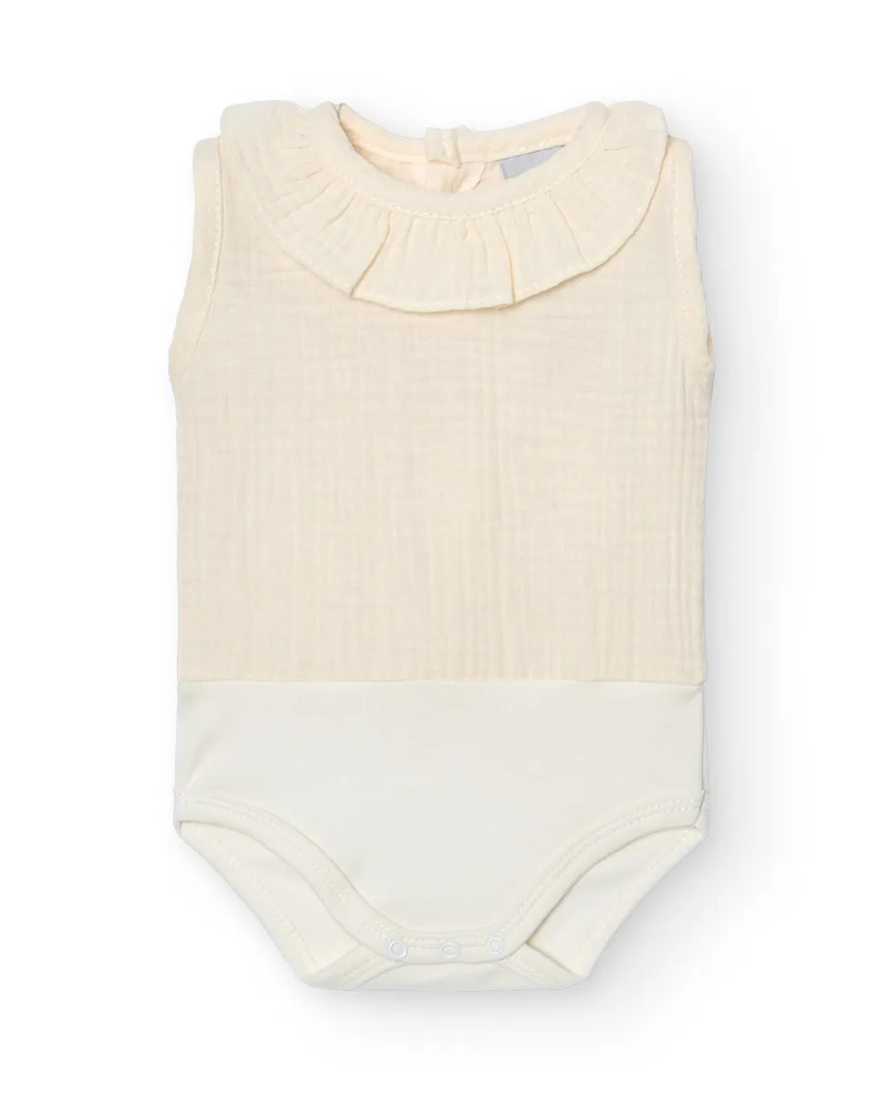 Комплект из 2 детских боди без рукавов с оборками и вырезом Bambula BABIDÚ, бежевый
Комплект из 2 детских боди без рукавов с оборками и вырезом Bambula BABIDÚ, бежевый