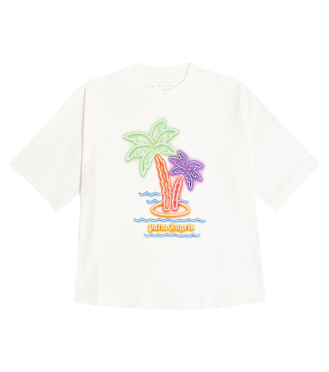 Футболка из хлопкового джерси с принтом Palm Angels Kids, белый
Футболка из хлопкового джерси с принтом Palm Angels Kids, белый