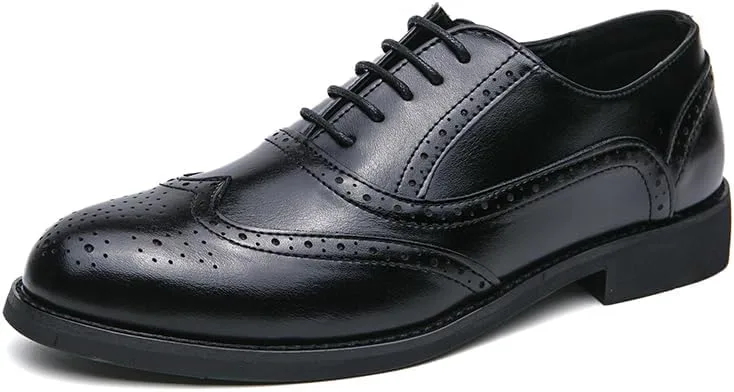 HuitJours Мужские классические черные туфли броги с крыльями, шнуровка, дерби, гэтсби, пром, модные оксфорды, черный
HuitJours Мужские классические черные туфли броги с крыльями, шнуровка, дерби, гэтсби, пром, модные оксфорды, черный