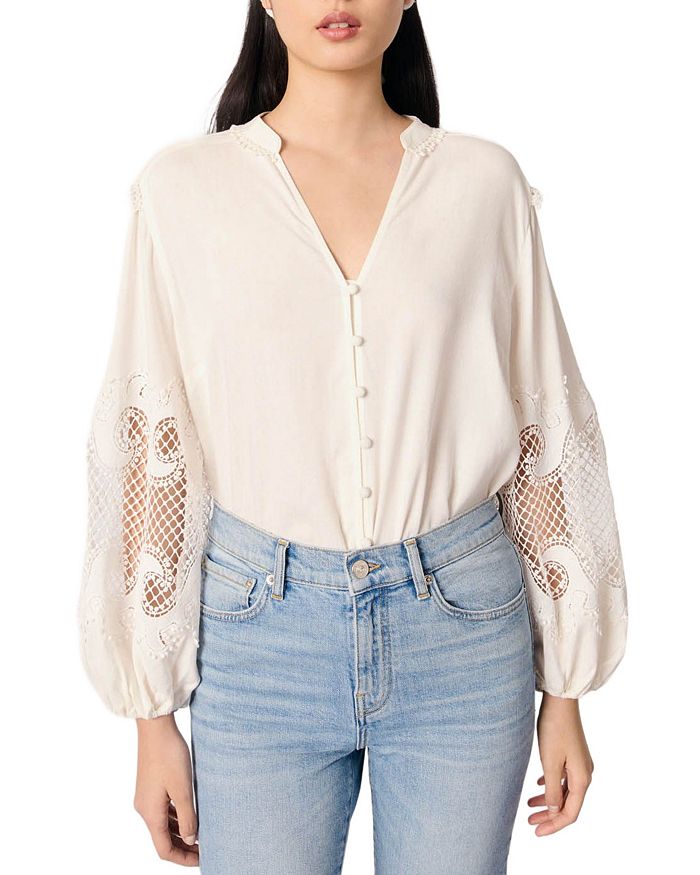 Вышитый топ на рукавах Maje, слоновая кость/кремовый
Вышитый топ на рукавах Maje, слоновая кость/кремовый