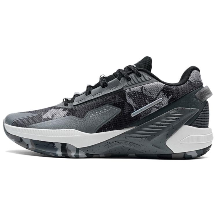Баскетбольные кроссовки Spirit Strike мужские с низким верхом серые/черные Xtep