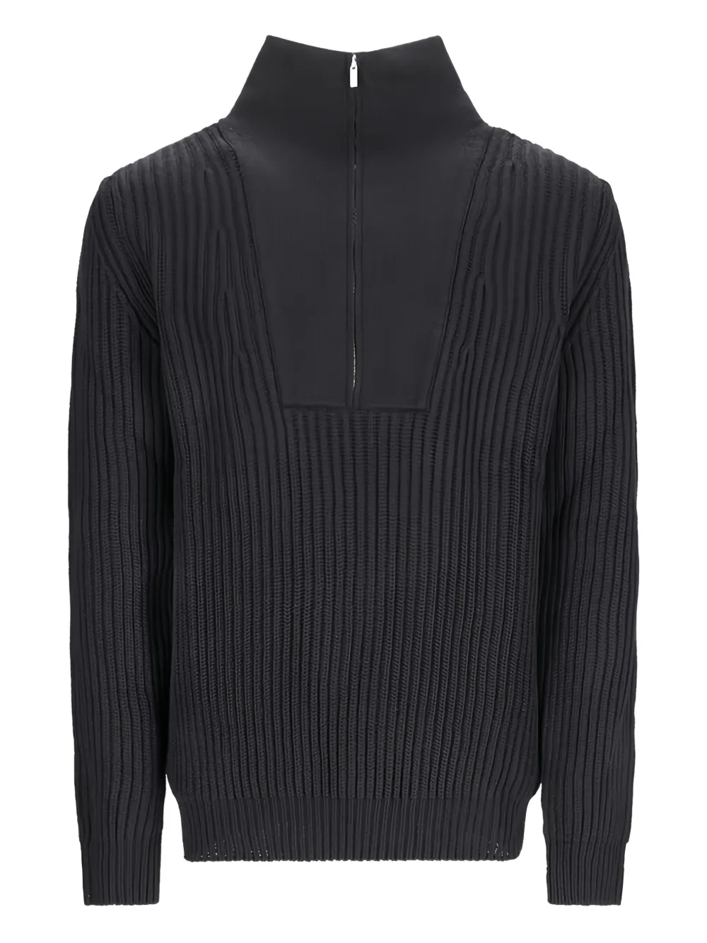 Свитер в рубчик с воротником на молнии PT Torino, черный
Свитер в рубчик с воротником на молнии PT Torino, черный