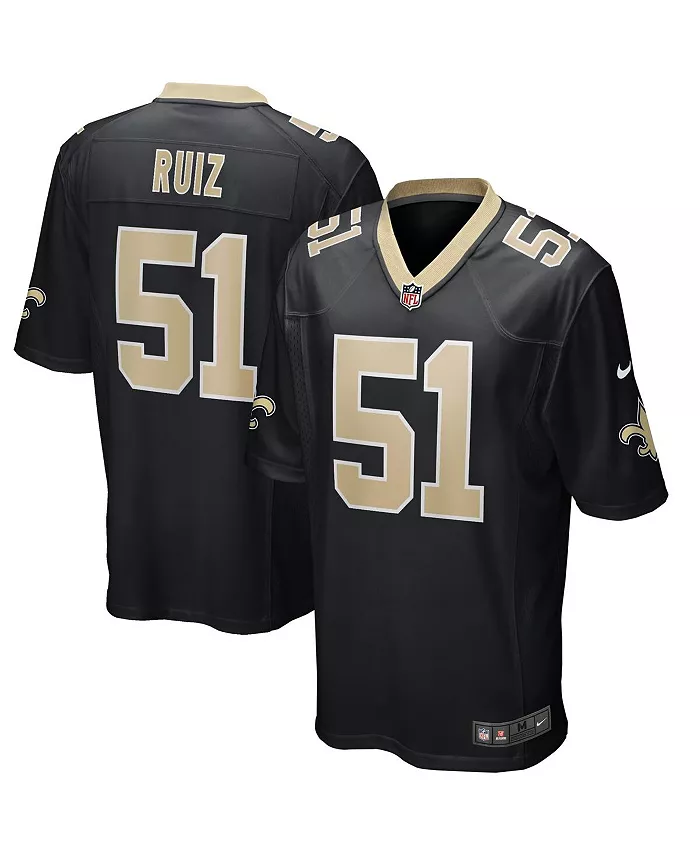 Мужская игровая футболка Cesar Ruiz New Orleans Saints в черном цвете Nike
Мужская игровая футболка Cesar Ruiz New Orleans Saints в черном цвете Nike