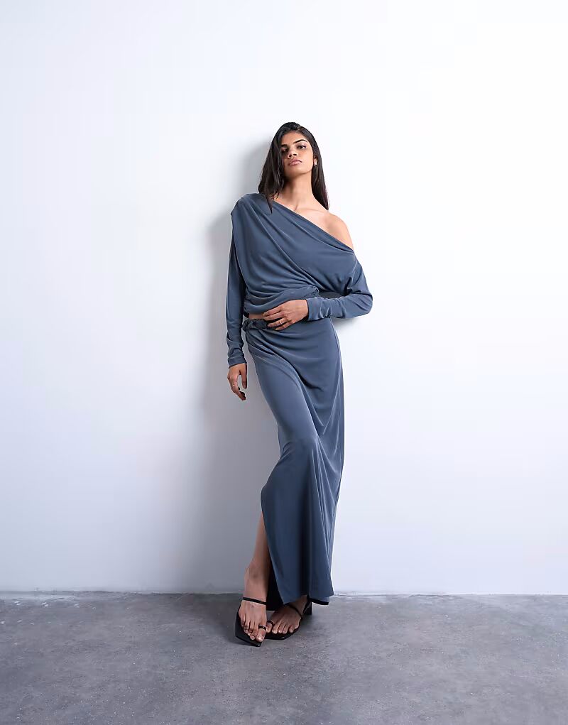 Юбка макси с отделкой Cupro Twist, цвет темно-серый Topshop
Юбка макси с отделкой Cupro Twist, цвет темно-серый Topshop