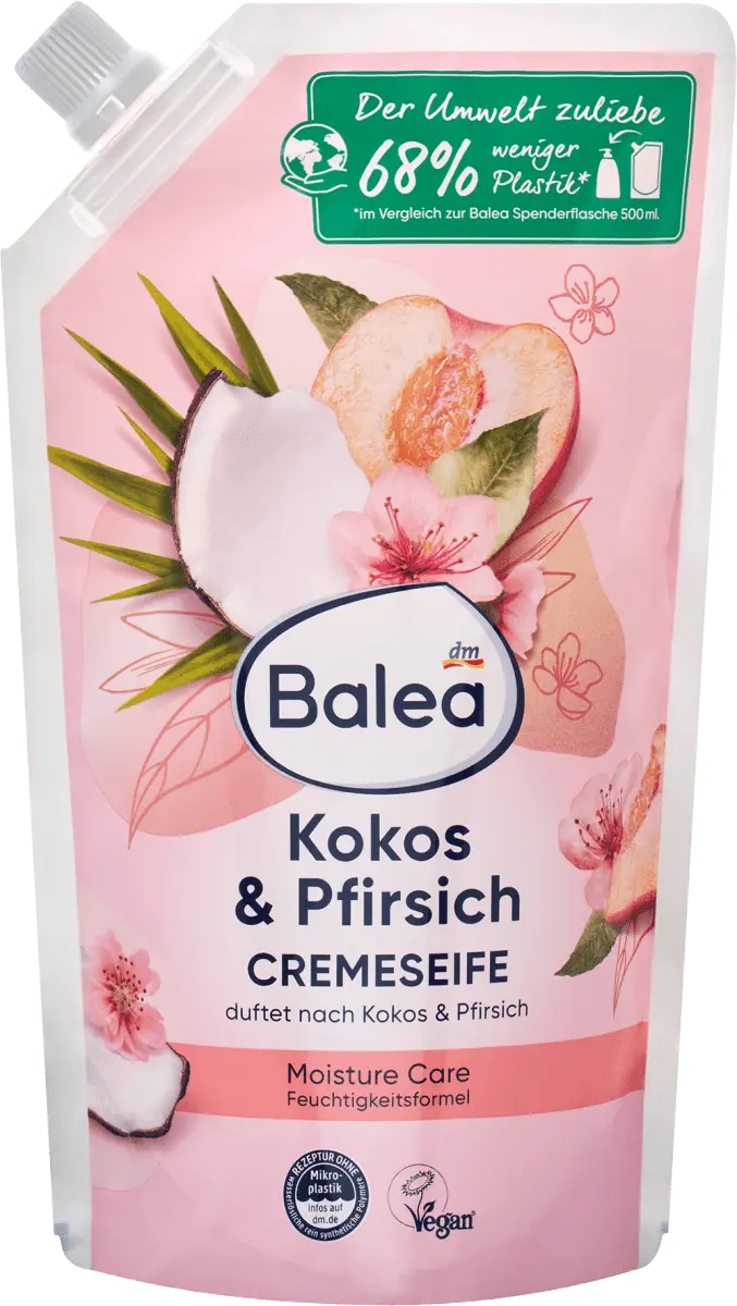 Крем-мыло Balea Peach Кокос НФ 500мл Balea
Крем-мыло Balea Peach Кокос НФ 500мл Balea