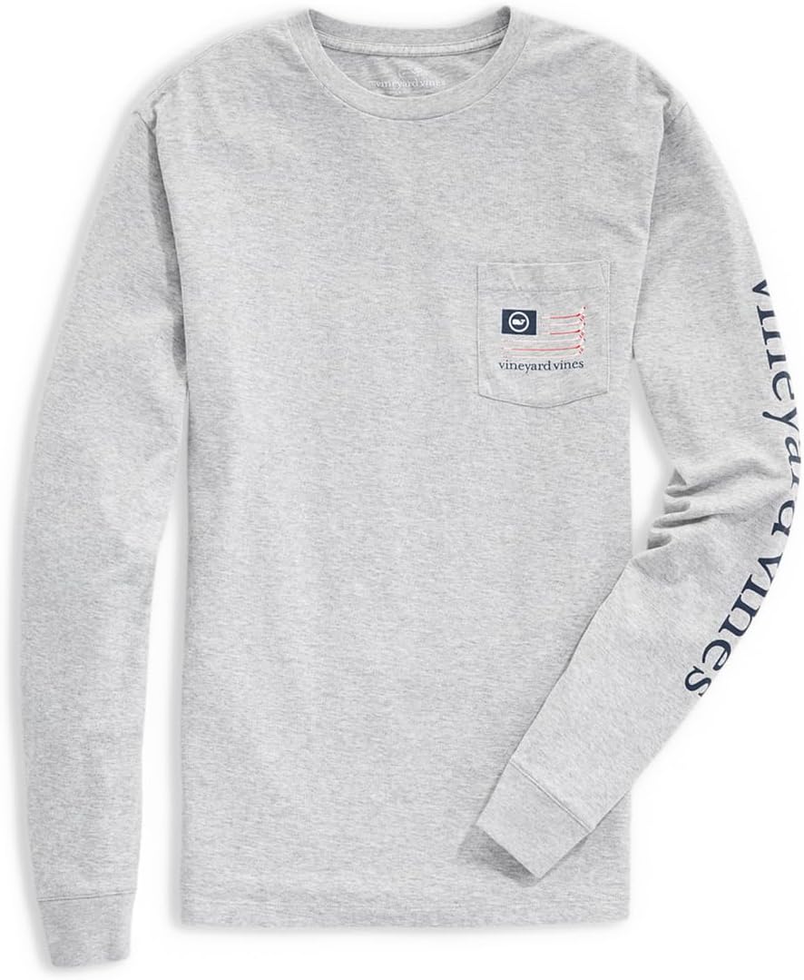 Мужская хоккейная футболка с длинным рукавом и карманом для флага Vineyard Vines, Grey Heather
Мужская хоккейная футболка с длинным рукавом и карманом для флага Vineyard Vines, Grey Heather