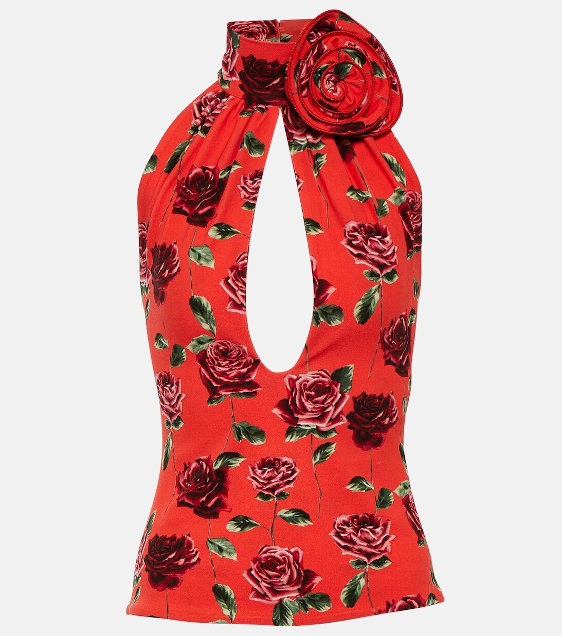 Топ с вырезом халтер и цветочной аппликацией MAGDA BUTRYM, красный
Топ с вырезом халтер и цветочной аппликацией MAGDA BUTRYM, красный