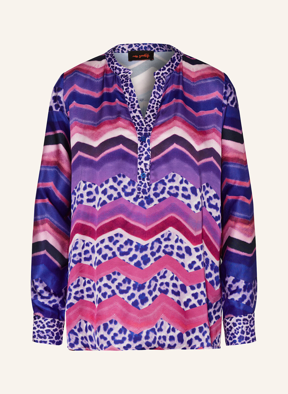 Атласная блузка-рубашка miss goodlife, фиолетовый/светло-фиолетовый/розовый 
Атласная блузка-рубашка miss goodlife, фиолетовый/светло-фиолетовый/розовый