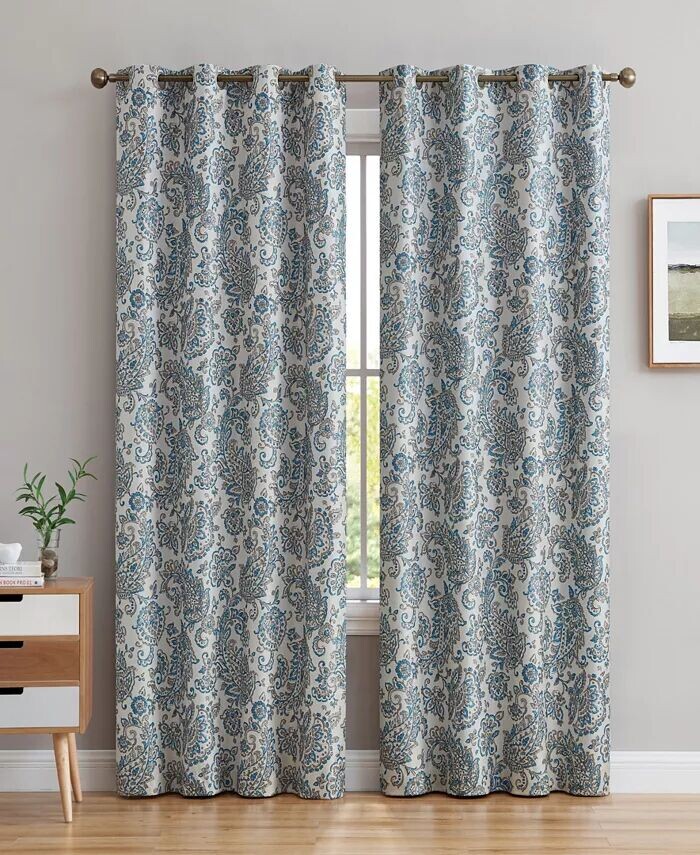 100 % искусственный шелк Amalfi Paisley, затемняющие комнату, затемняющие шторы с термоподкладкой для спальни — энергоэффективные, полная темнота, шумоподавление — набор из 2 шт HLC.me, синий
100 % искусственный шелк Amalfi Paisley, затемняющие комнату, затемняющие шторы с термоподкладкой для спальни — энергоэффективные, полная темнота, шумоподавление — набор из 2 шт HLC.me, синий