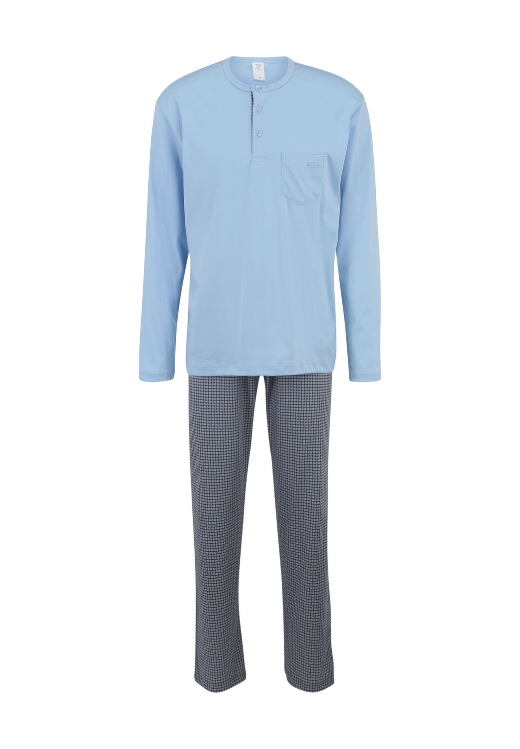 Пижама Relax Choice, длинная, воротник-стойка, минимальный принт, мужская CALIDA, цвет Placid Blue
Пижама Relax Choice, длинная, воротник-стойка, минимальный принт, мужская CALIDA, цвет Placid Blue