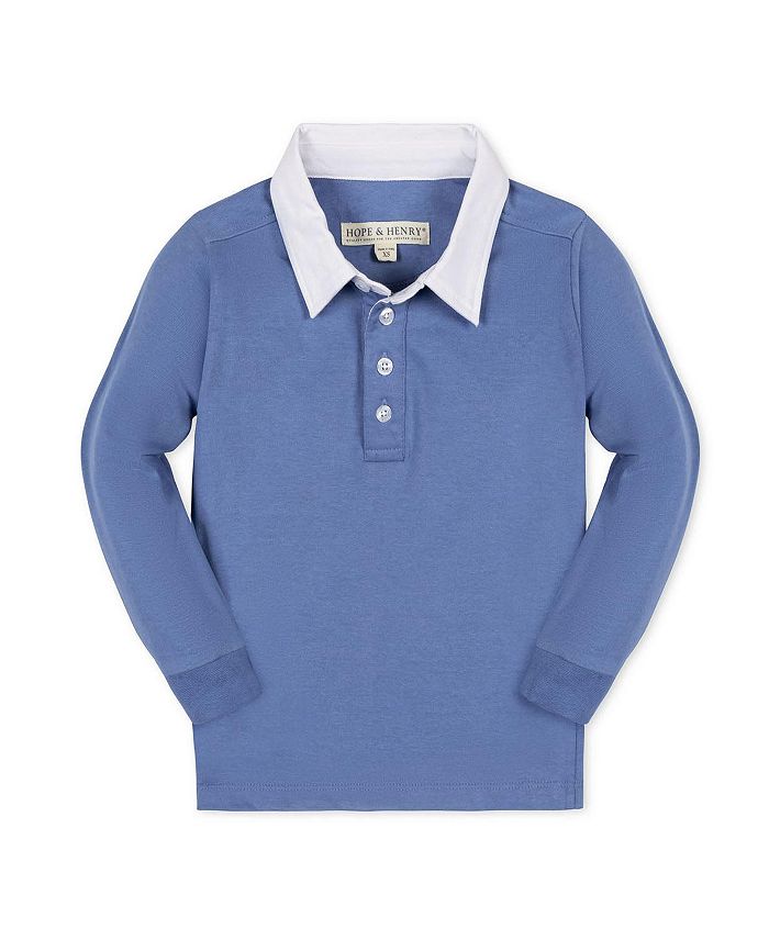 Мальчиковская органическая рубашка-регби с длинным рукавом - для малышей и детей постарше Hope & Henry, синий
Мальчиковская органическая рубашка-регби с длинным рукавом - для малышей и детей постарше Hope & Henry, синий