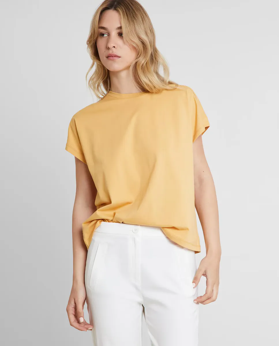 Женская хлопковая футболка с коротким рукавом Trucco, желтый 
Женская хлопковая футболка с коротким рукавом Trucco, желтый