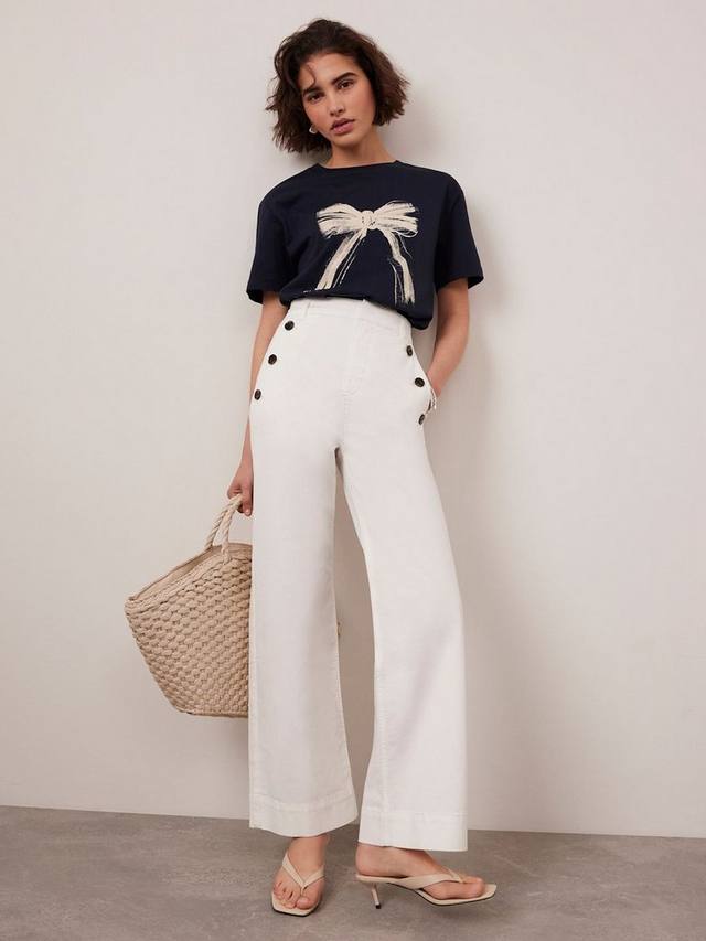 Укороченные брюки с пуговицами Mint Velvet, слоновая кость
Укороченные брюки с пуговицами Mint Velvet, слоновая кость