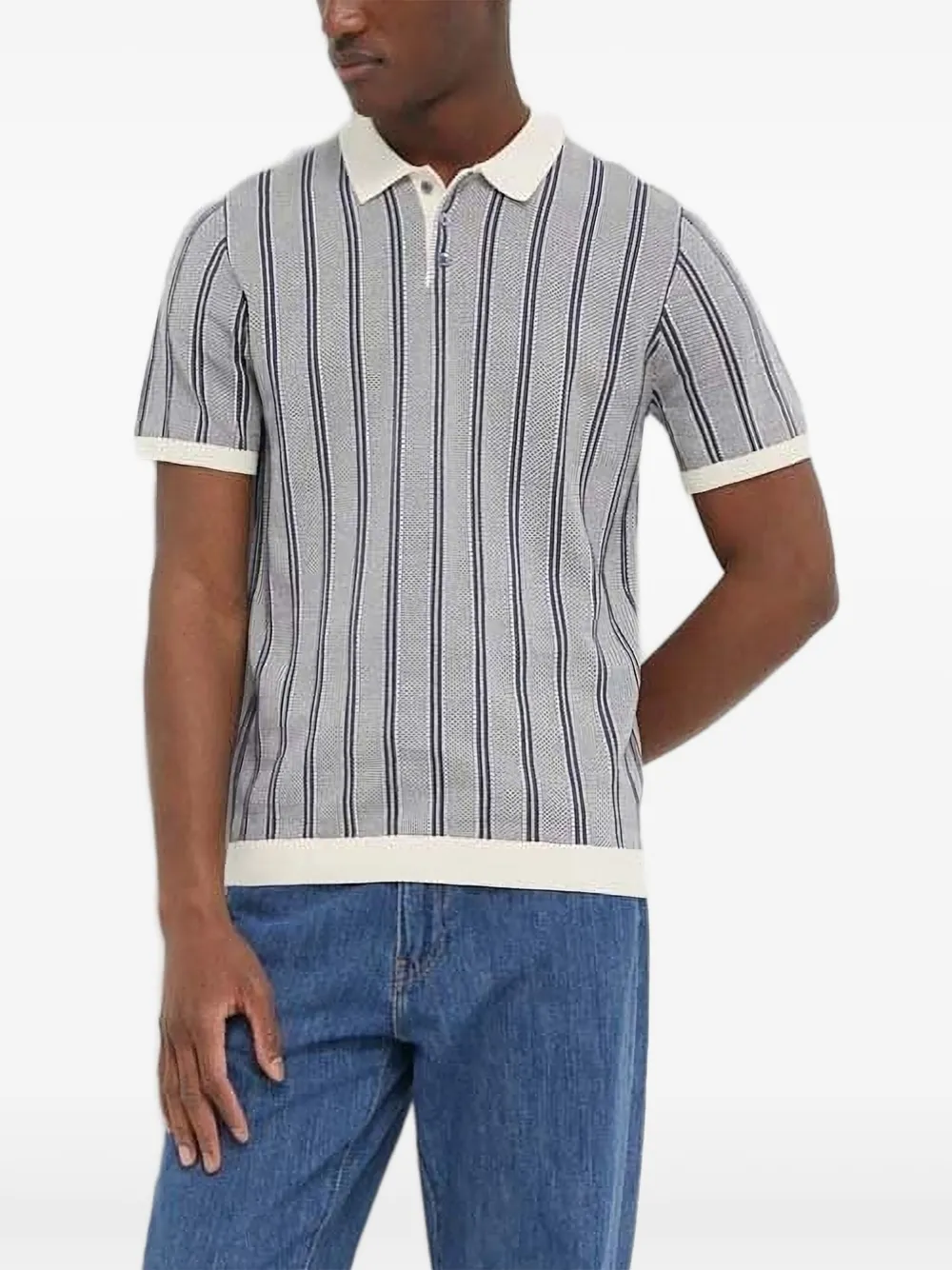 Трикотажная рубашка поло в полоску Drykorn, нейтральный
Трикотажная рубашка поло в полоску Drykorn, нейтральный