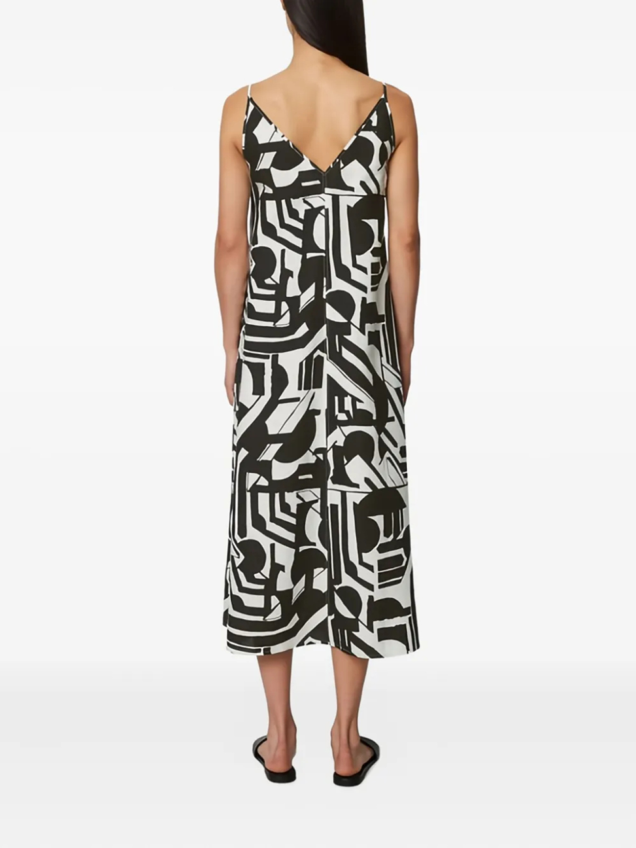 Marc O'Polo платье миди с абстрактным принтом, черный 
Marc O'Polo платье миди с абстрактным принтом, черный