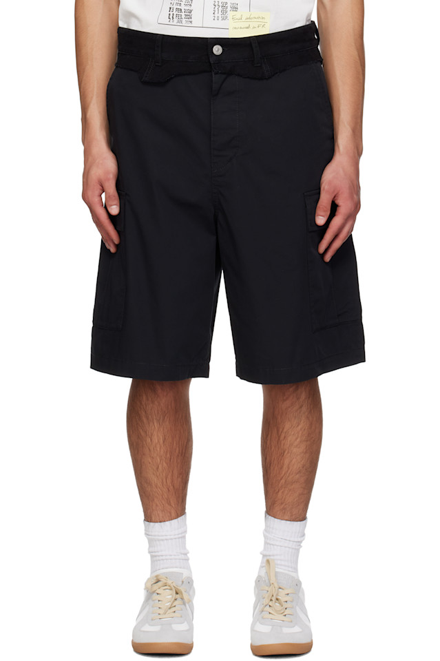 Карго-Шорты с необработанными краями Mm6 Maison Margiela, черный
Карго-Шорты с необработанными краями Mm6 Maison Margiela, черный