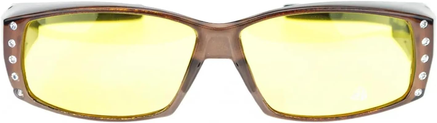 Легкие поляризованные солнцезащитные очки для женщин — надеваются поверх очков с диоптриями, имеют линзы для вождения в темное время суток и украшены стразами Mass Vision, Mocha
Легкие поляризованные солнцезащитные очки для женщин — надеваются поверх очков с диоптриями, имеют линзы для вождения в темное время суток и украшены стразами Mass Vision, Mocha