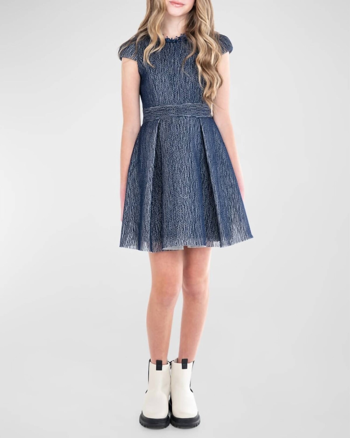 Темно-синее платье с воротником-бахромой Girls Ashley Zoe LTD, темно-синий
Темно-синее платье с воротником-бахромой Girls Ashley Zoe LTD, темно-синий