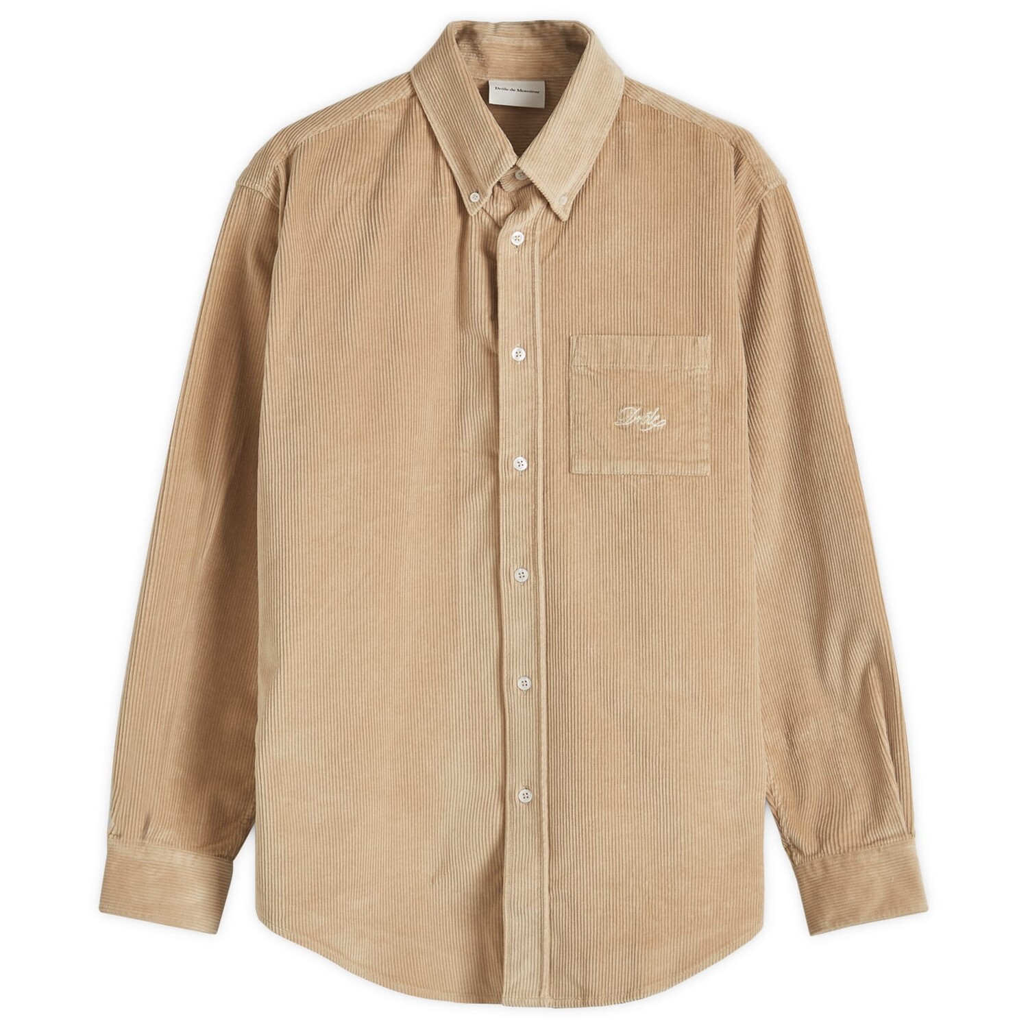 Рубашка Drôle De Monsieur Logo Corduroy Shirt, бежевый
Рубашка Drôle De Monsieur Logo Corduroy Shirt, бежевый