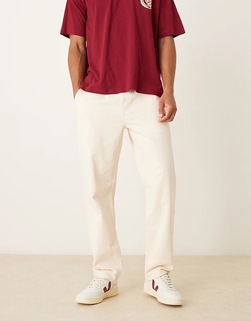 Прямые брюки-чиносы ASOS DESIGN цвета экрю
Прямые брюки-чиносы ASOS DESIGN цвета экрю
