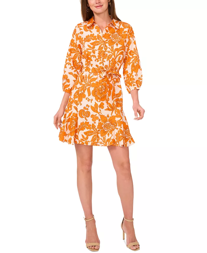 Женское платье с воротником и принтом на пуговицах 1.STATE, оранжевый
Женское платье с воротником и принтом на пуговицах 1.STATE, оранжевый