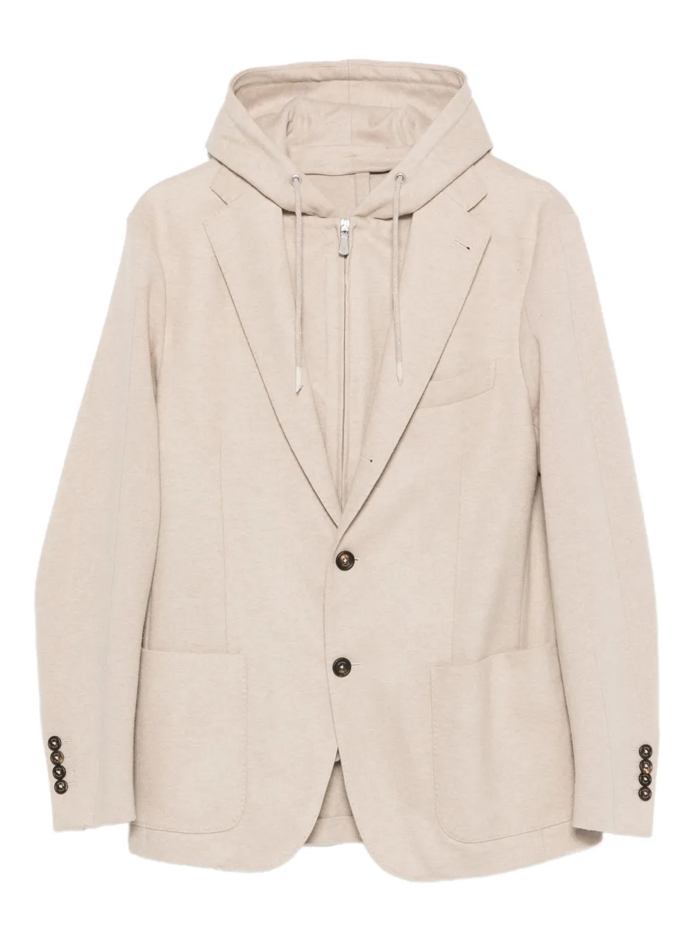 Однобортный пиджак с капюшоном Eleventy, бежевый
Однобортный пиджак с капюшоном Eleventy, бежевый