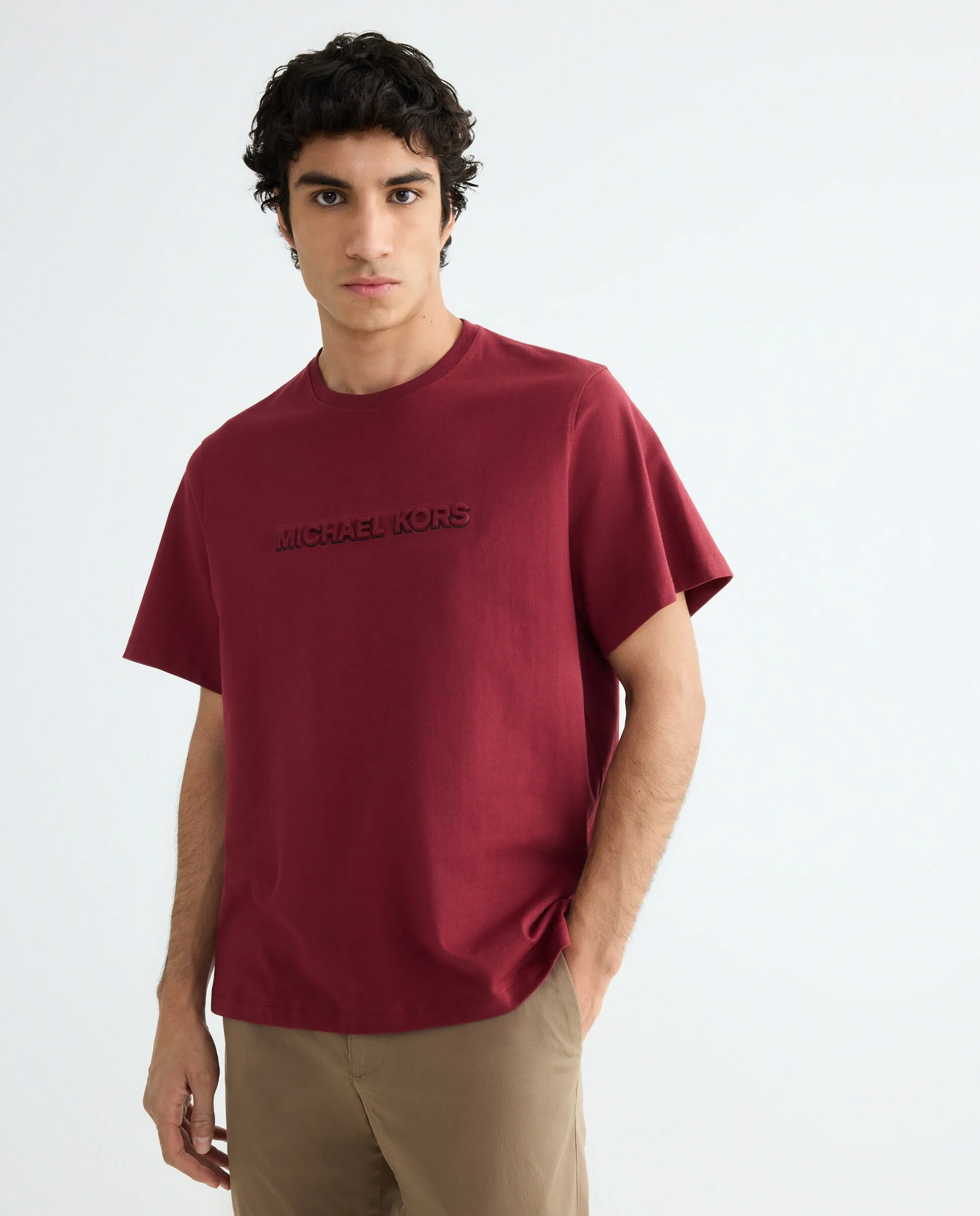 Мужская футболка с коротким рукавом и логотипом спереди Michael Kors, бордовый
Мужская футболка с коротким рукавом и логотипом спереди Michael Kors, бордовый