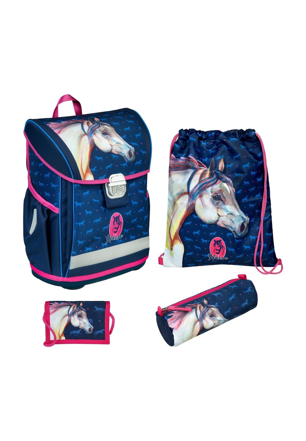 Набор школьных рюкзаков «Моя Лошадка», 4 предмета UNDER COVER, синий
Набор школьных рюкзаков «Моя Лошадка», 4 предмета UNDER COVER, синий