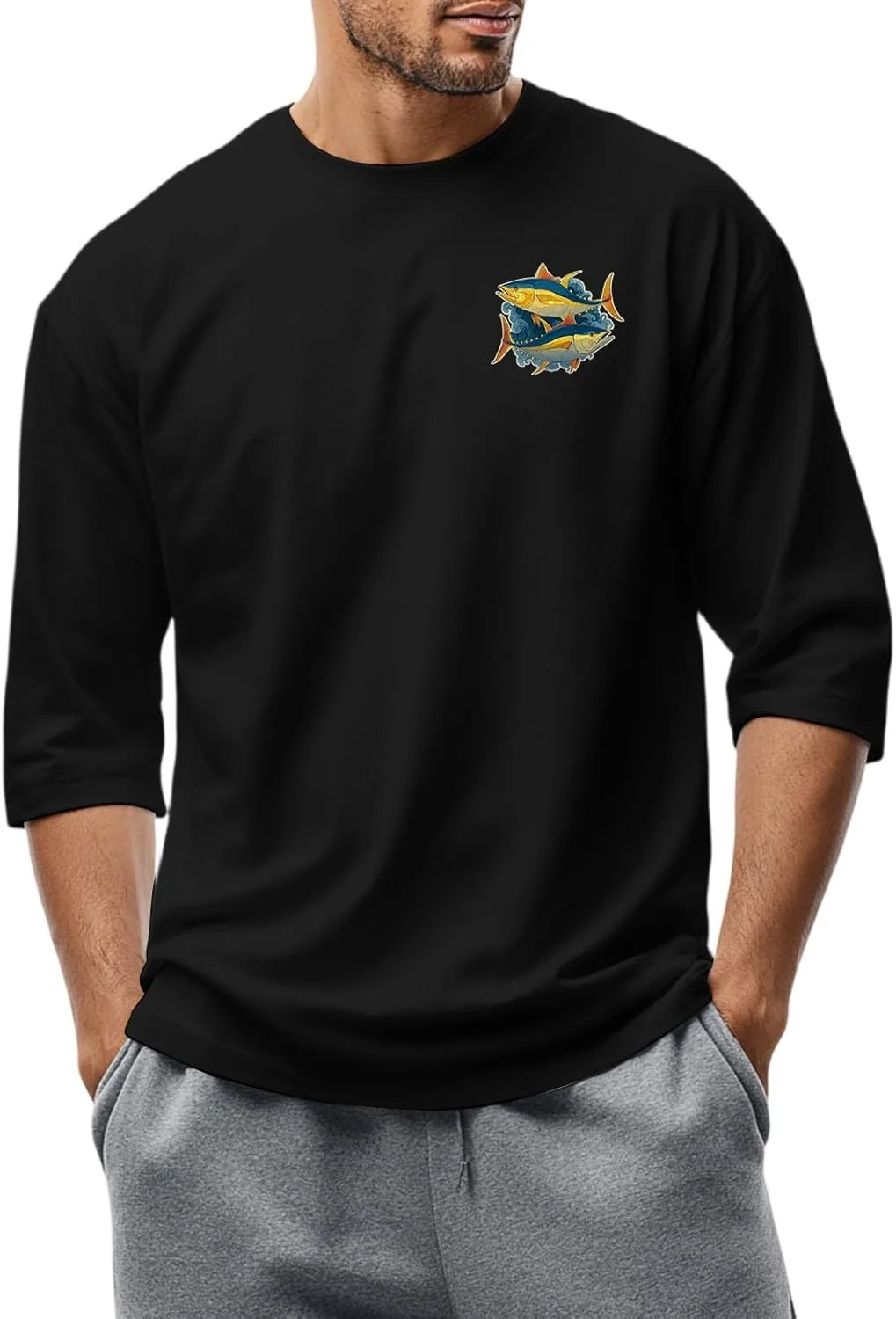 Футболка FQZWONG для мужчин с 3/4 рукавом и 2D принтом
Футболка FQZWONG для мужчин с 3/4 рукавом и 2D принтом