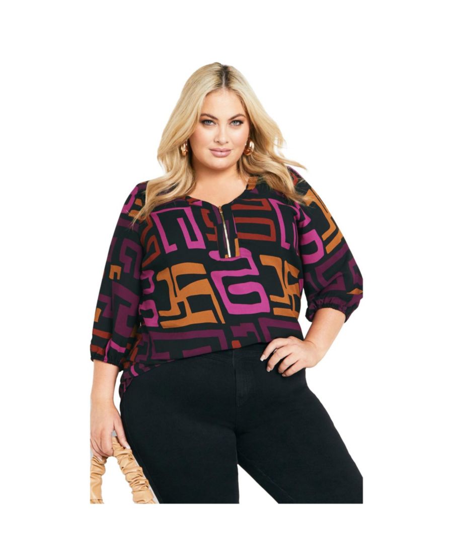 Женская блузка Meila на молнии AVENUE, Plum spice geo
Женская блузка Meila на молнии AVENUE, Plum spice geo