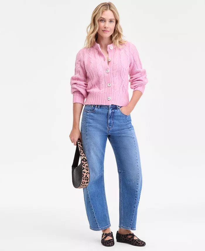 Женский кардиган с крупной косой вязкой On 34Th, розовый
Женский кардиган с крупной косой вязкой On 34Th, розовый