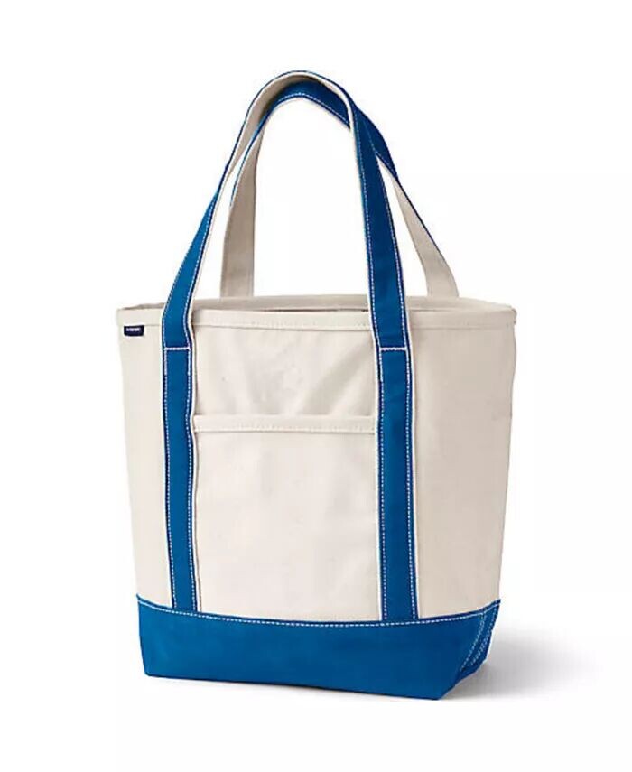 Сумка-тоут среднего размера из натуральной ткани с 5 карманами и открытым верхом Lands' End, белый
Сумка-тоут среднего размера из натуральной ткани с 5 карманами и открытым верхом Lands' End, белый