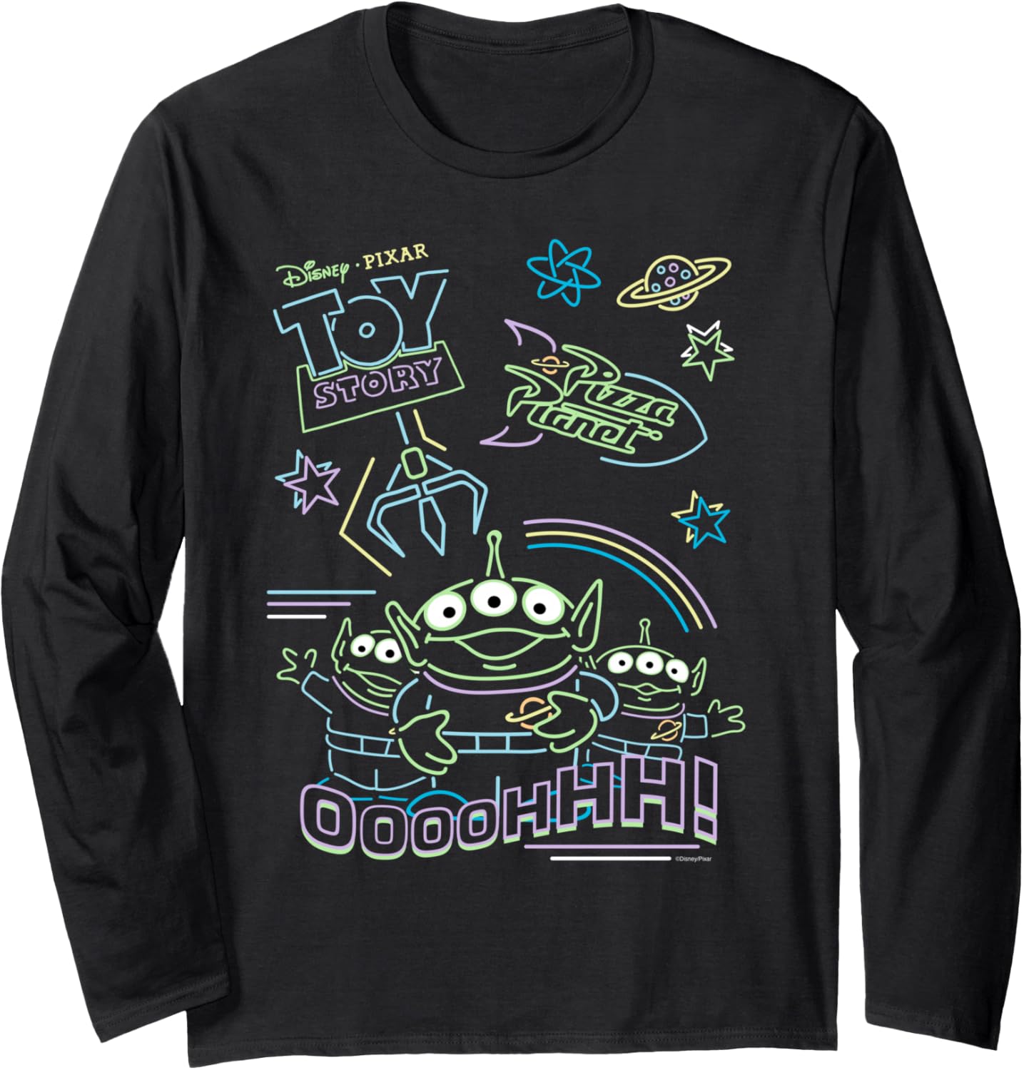 Футболка с длинными рукавами Disney and Pixar Toy Story Pizza Planet Aliens Neon, черная Disney Pixar
Футболка с длинными рукавами Disney and Pixar Toy Story Pizza Planet Aliens Neon, черная Disney Pixar