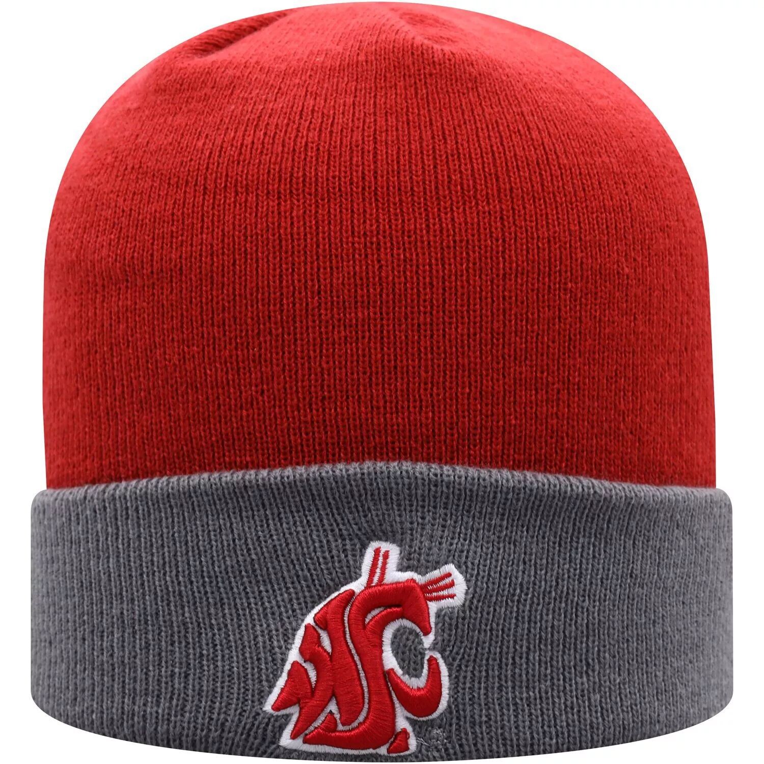 Мужская двухцветная вязаная шапка Top of the World малинового/серого цвета Washington State Cougars Core с манжетами
Мужская двухцветная вязаная шапка Top of the World малинового/серого цвета Washington State Cougars Core с манжетами