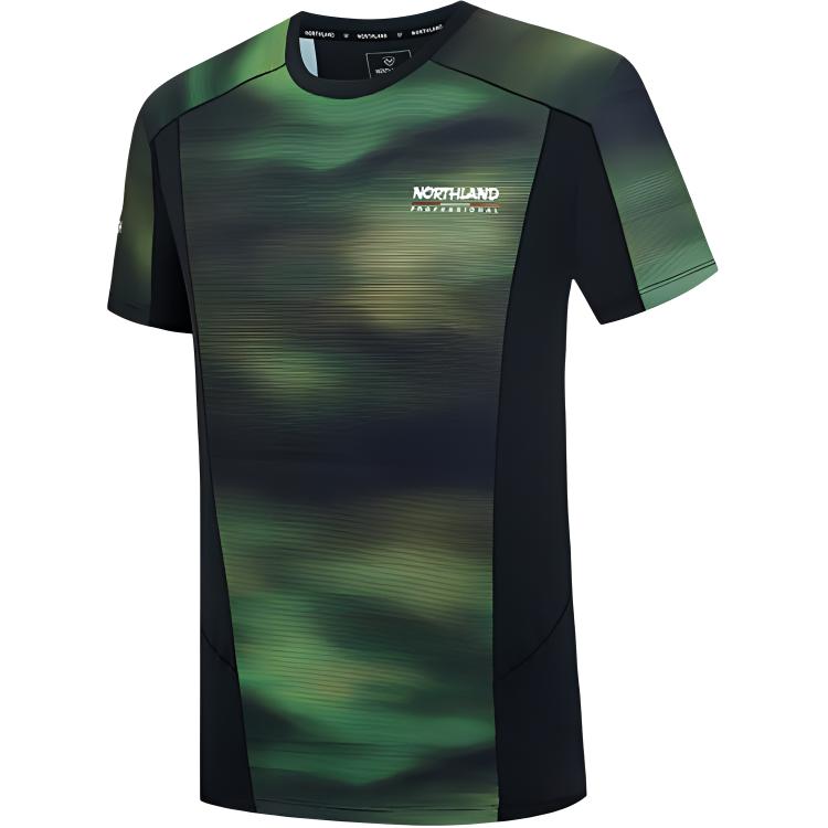 Футболка мужская профессиональная чисто черная с аврора принт NORTHLAND
Футболка мужская профессиональная чисто черная с аврора принт NORTHLAND