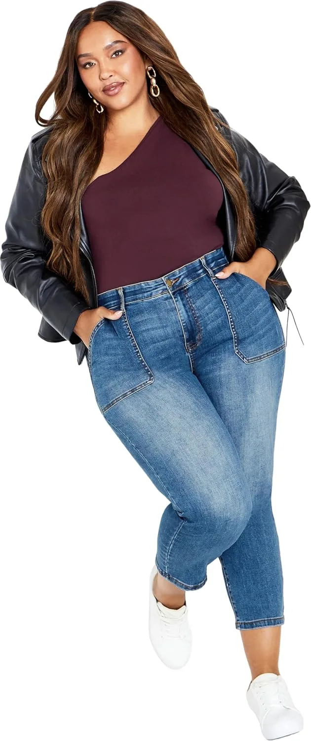 Женские джинсы Avenue Plus Size Ella с широким поясом
Женские джинсы Avenue Plus Size Ella с широким поясом