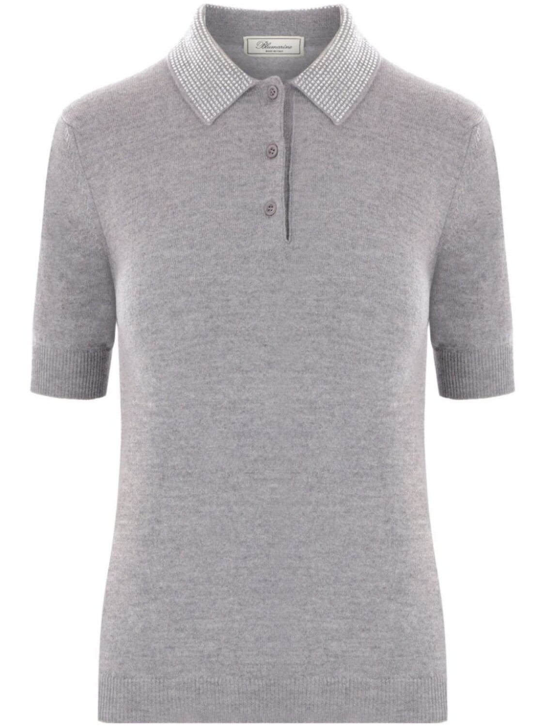 Blumarine вязаный топ, украшенный заклепками, серый
Blumarine вязаный топ, украшенный заклепками, серый