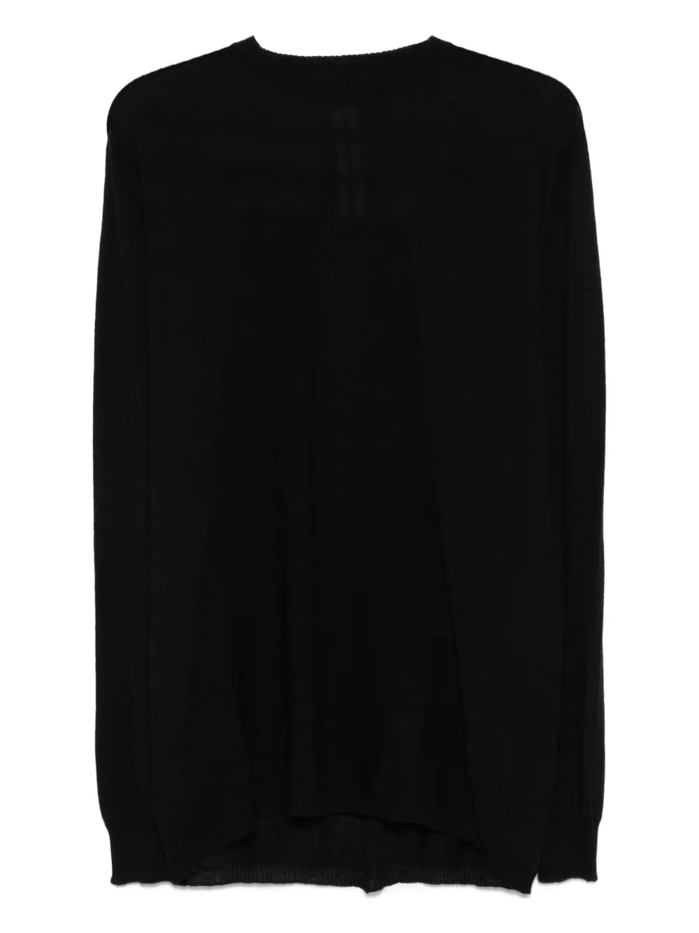 Шерстяной джемпер с круглым вырезом Rick Owens, черный
Шерстяной джемпер с круглым вырезом Rick Owens, черный