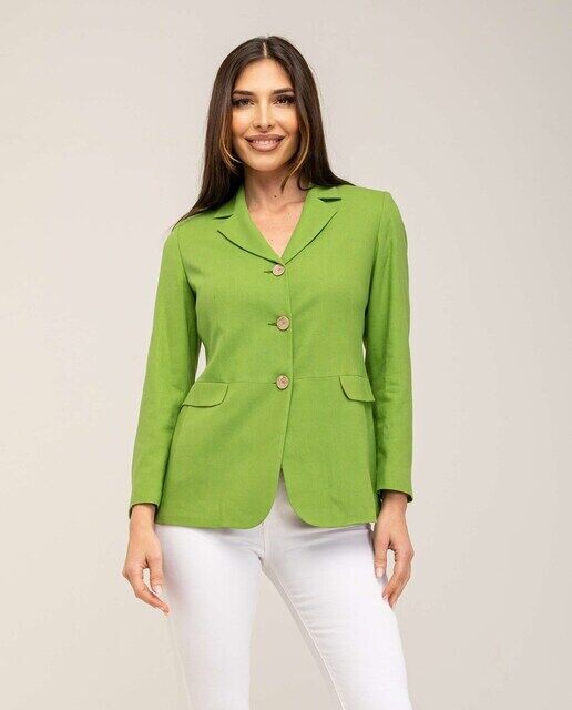 Женский пиджак полуприлегающего кроя с небольшим лацканом Fsh, зеленый
Женский пиджак полуприлегающего кроя с небольшим лацканом Fsh, зеленый
