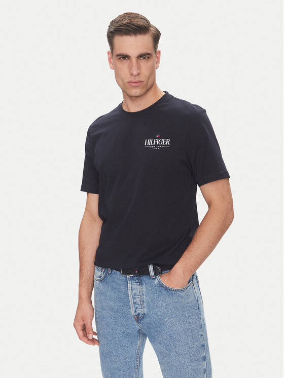 Футболка обычного кроя Stack MW0MW39355 Tommy Hilfiger, синий 
Футболка обычного кроя Stack MW0MW39355 Tommy Hilfiger, синий