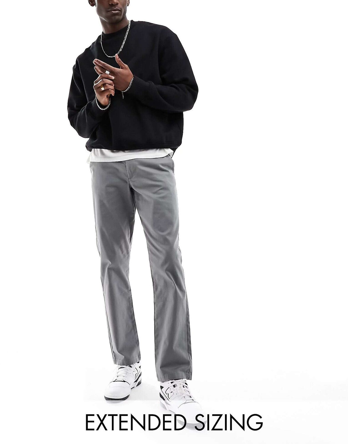 Темно-серые узкие чиносы ASOS
Темно-серые узкие чиносы ASOS